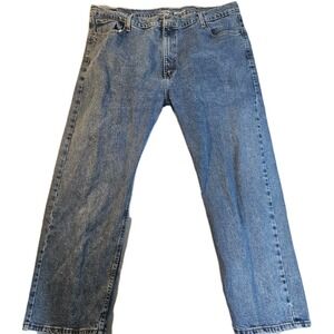 Levi Strauss Signature Gold Jeans Mens 44x30 Regular Fit Blue Denim Stretch
